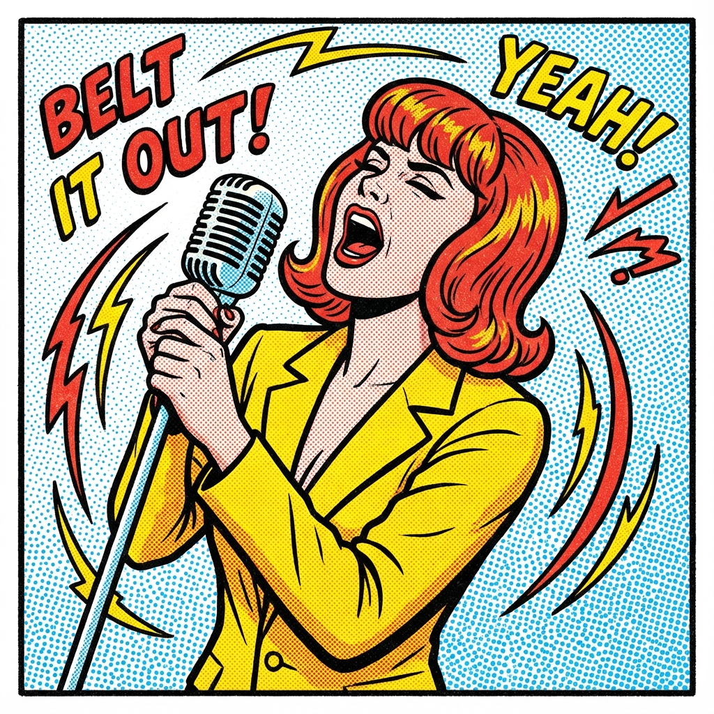 Cantor de Karaokê Estilo Comic